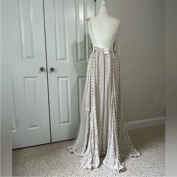 Free People Gold And Cream Maxi Dress - Picture 14 of 15